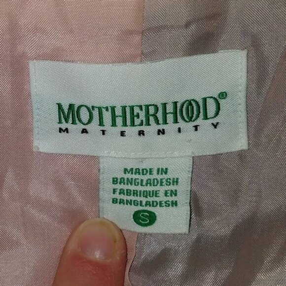 Motherhood Maternity Brown Blazer Jacket Size Small Career Pink Lined Lace Wrist - Picture 7 of 8